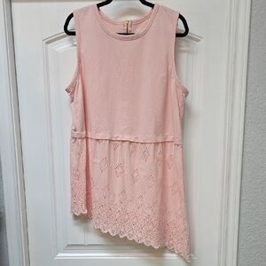 Livi Active By Lane Bryant Pink Asymmetrical Top - Sz 18/20